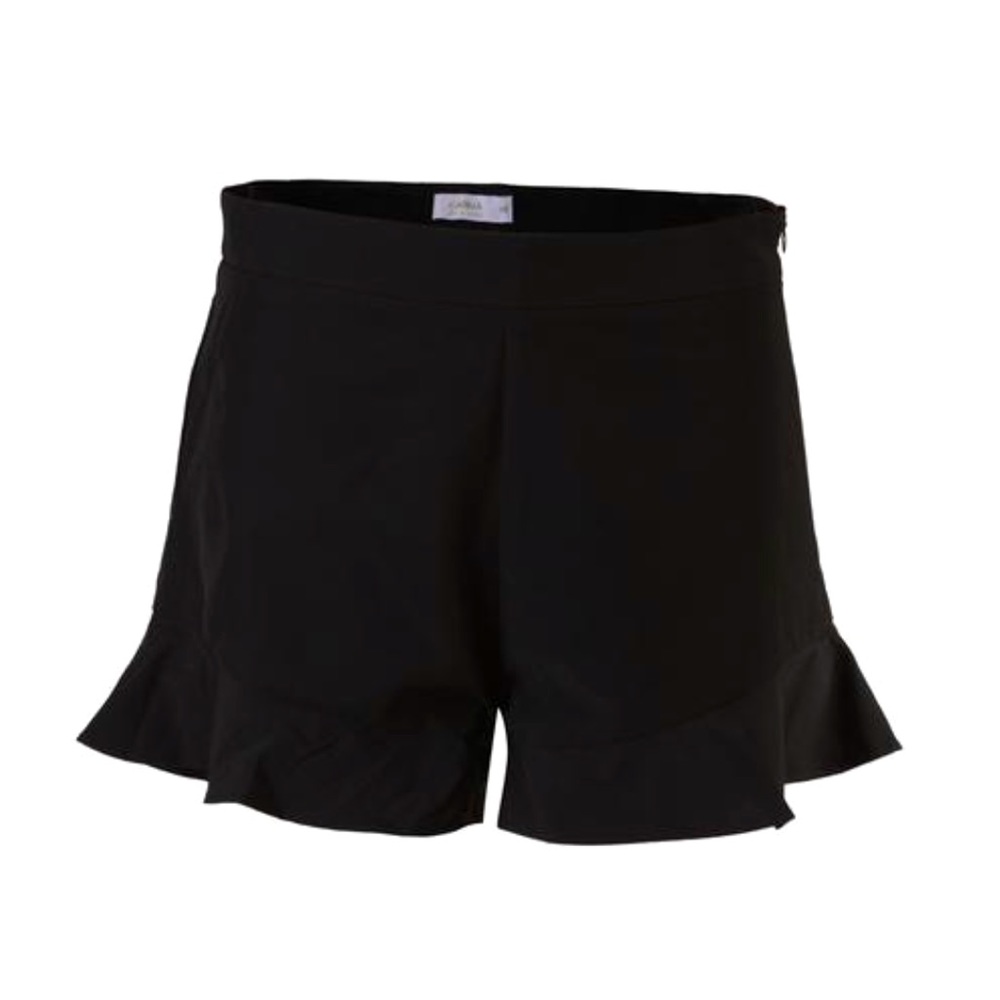 Black Ruffle Shorts